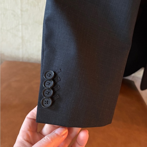 Men's Z Zegna Navy Windowpane Blazer 38R - Picture 9 of 11